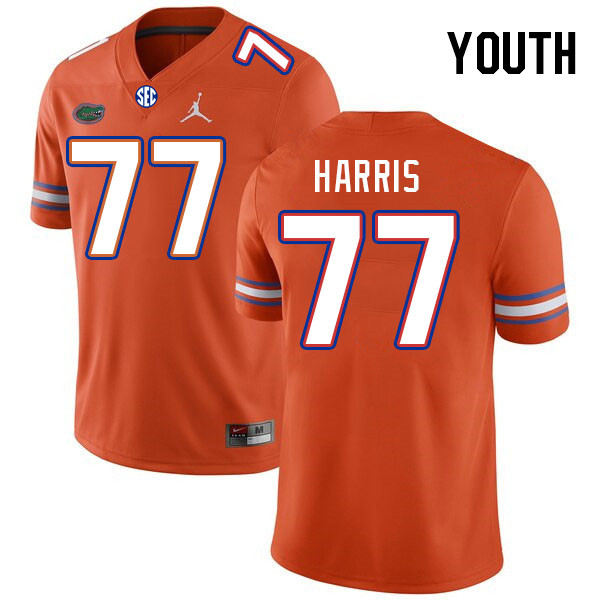 Youth #77 Knijeah Harris Florida Gators College Football Jerseys Stitched Sale-Orange
